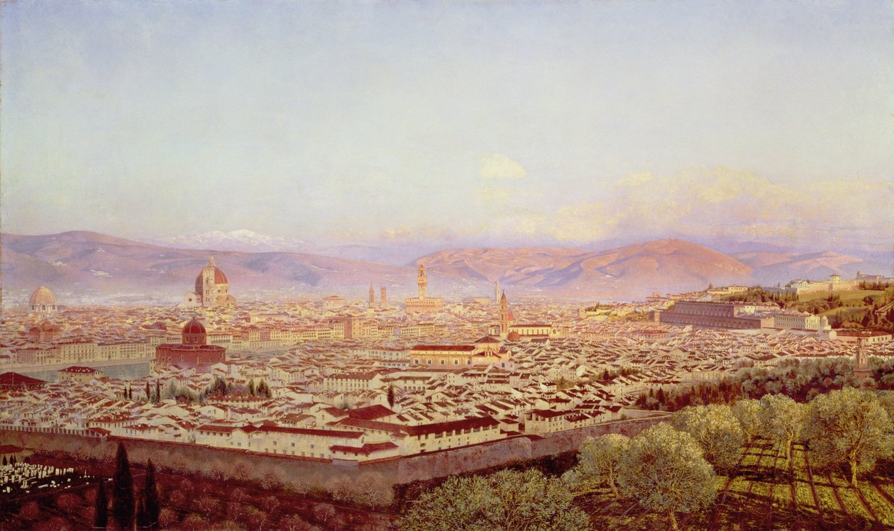 Florence vanaf Bellosguardo door John Brett