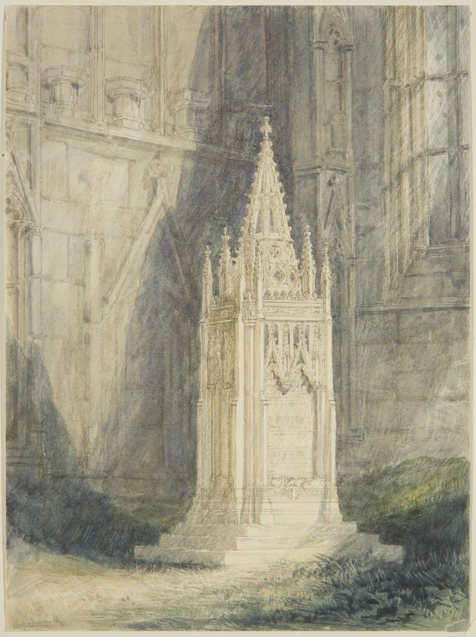 Ontwerp voor Chatterton Cenotaaf in St Mary Redcliffe Church door John Britton