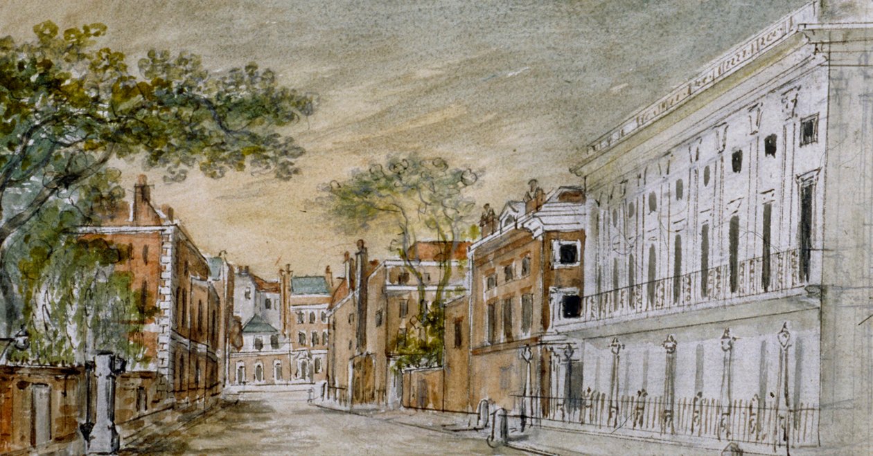 Uitzicht langs Vigo Lane, City of Westminster, Londen door John Bromley