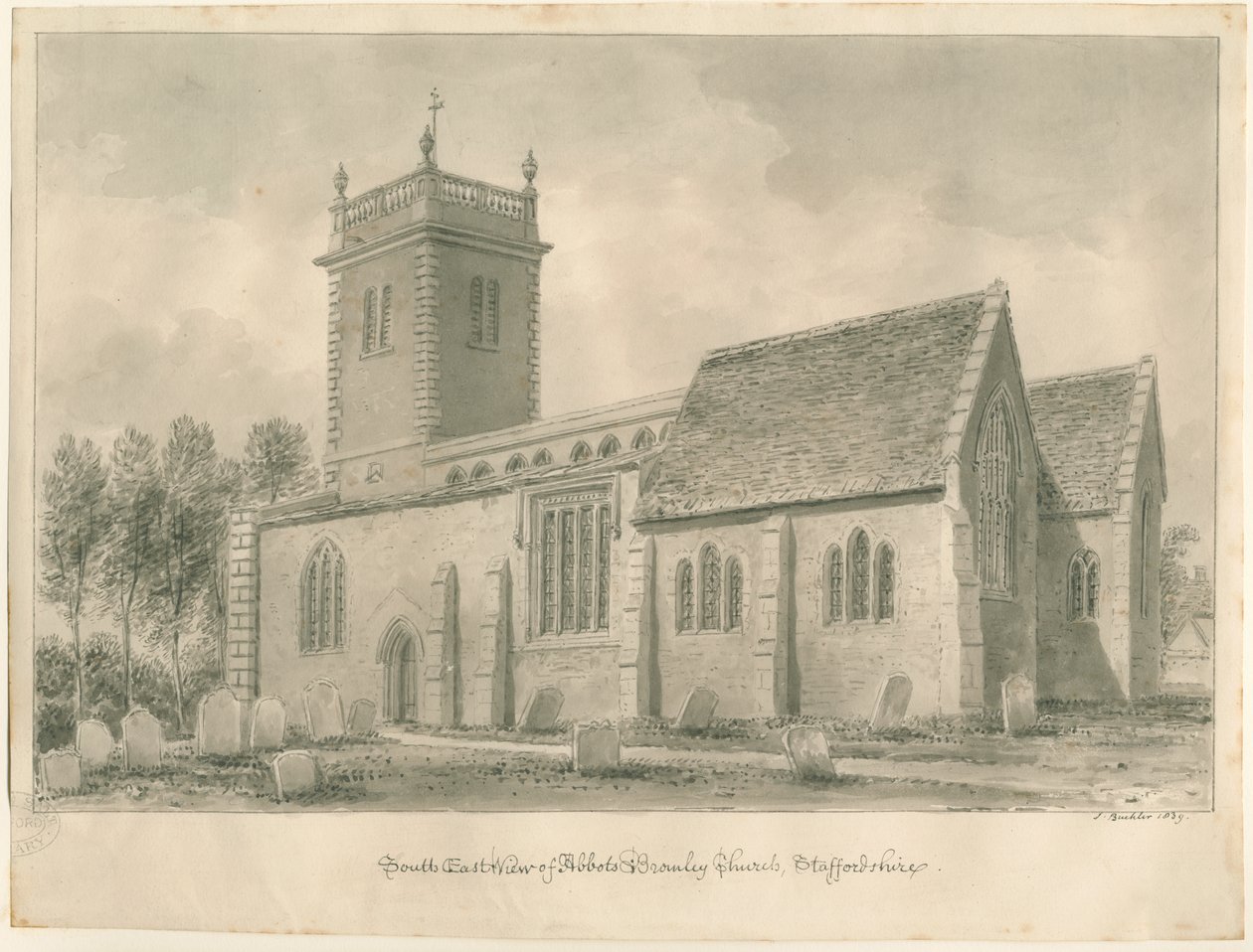 Abbots Bromley Kerk door John Buckler