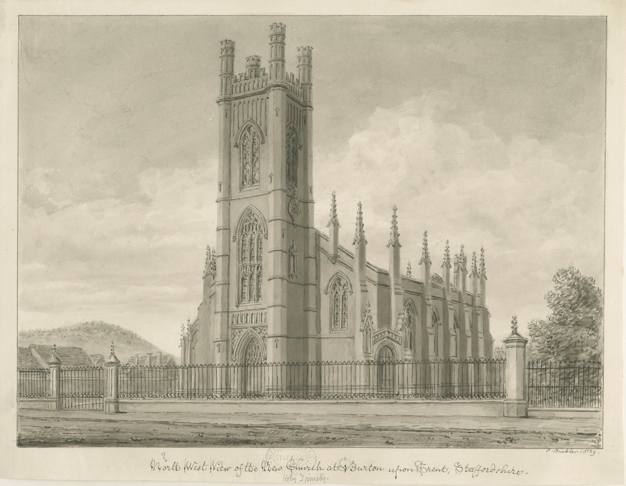 Burton-upon-Trent - Holy Trinity Kerk door John Buckler