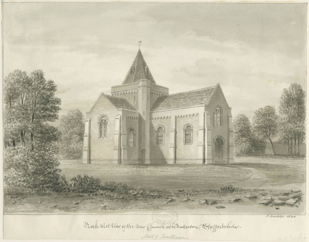 Butterton - St. Thomaskerk door John Buckler