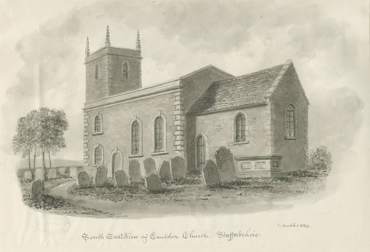 Cauldon Church door John Buckler