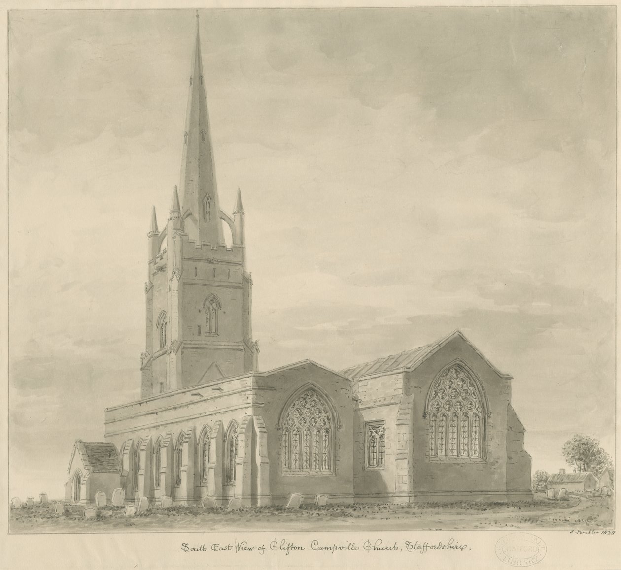 Clifton Campville Kerk door John Buckler