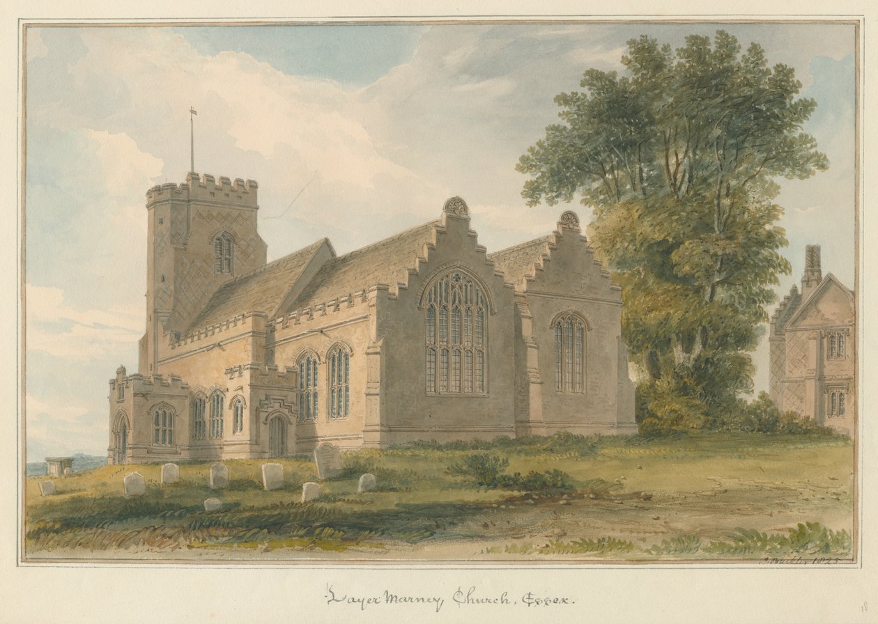 Essex - Layer Marney Kerk, 1825 door John Buckler