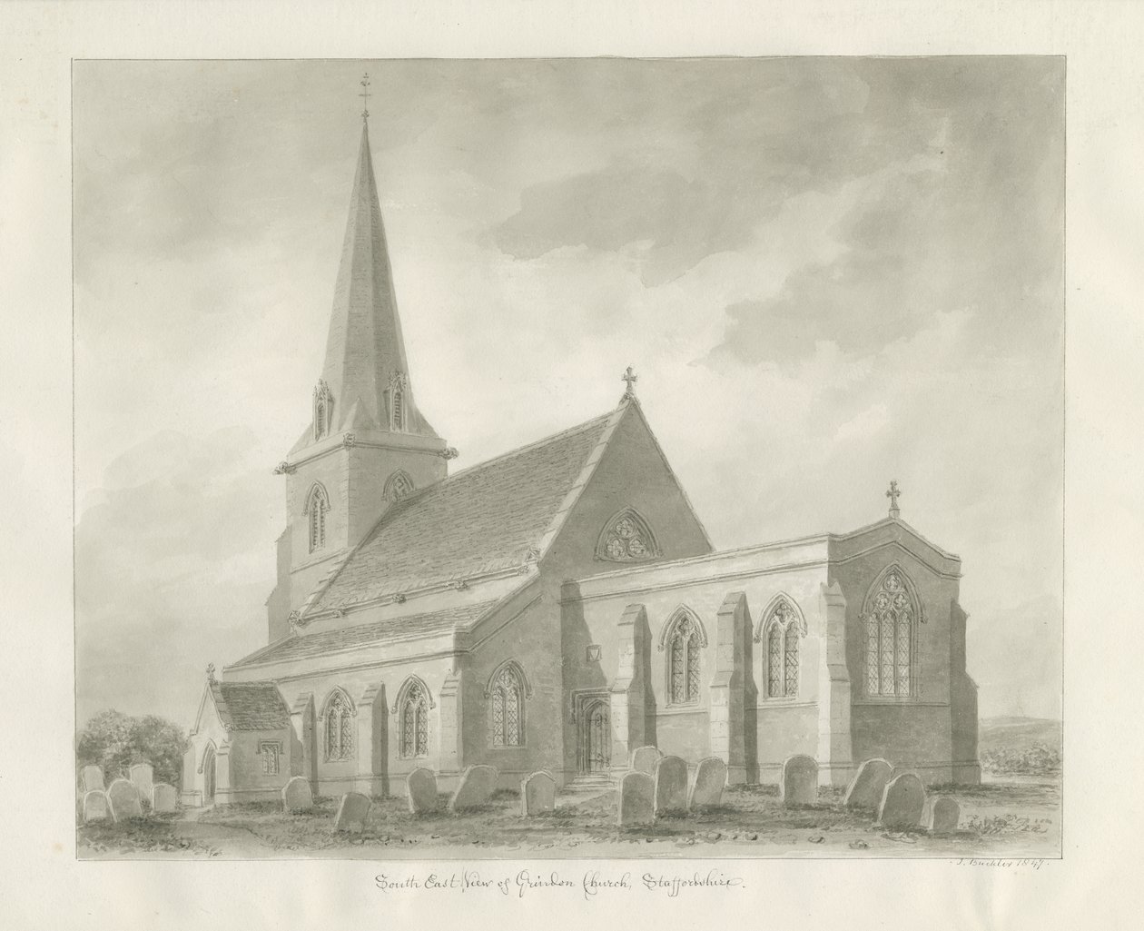 Grindon Kerk door John Buckler