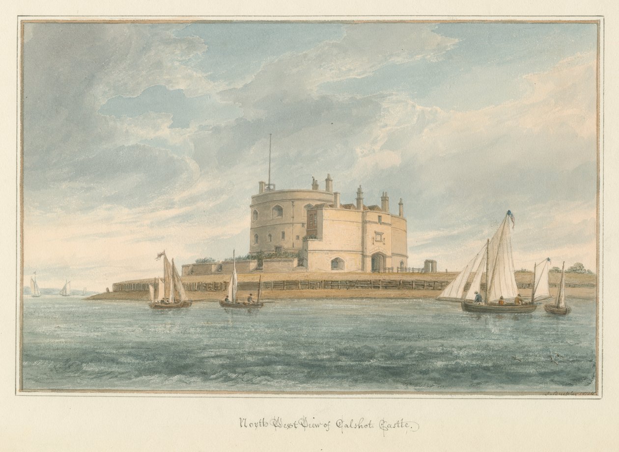 Hampshire - Calshot Kasteel door John Buckler
