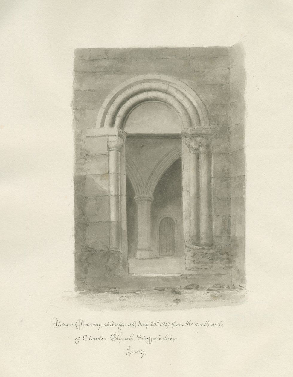 Interieur van Standon Kerk door John Buckler