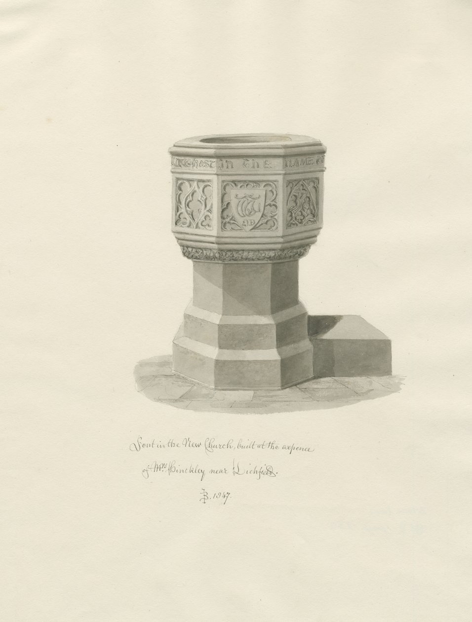 Lichfield - Doopvont in Christus Kerk [