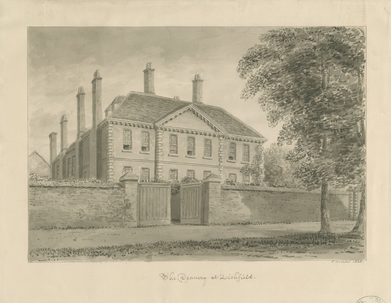 Lichfield - De Deanery in The Close door John Buckler