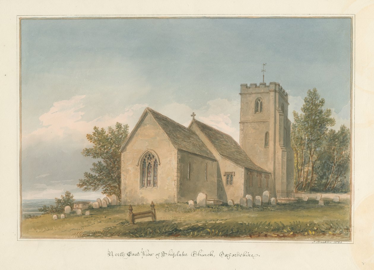 Oxfordshire - Shiplake Kerk door John Buckler