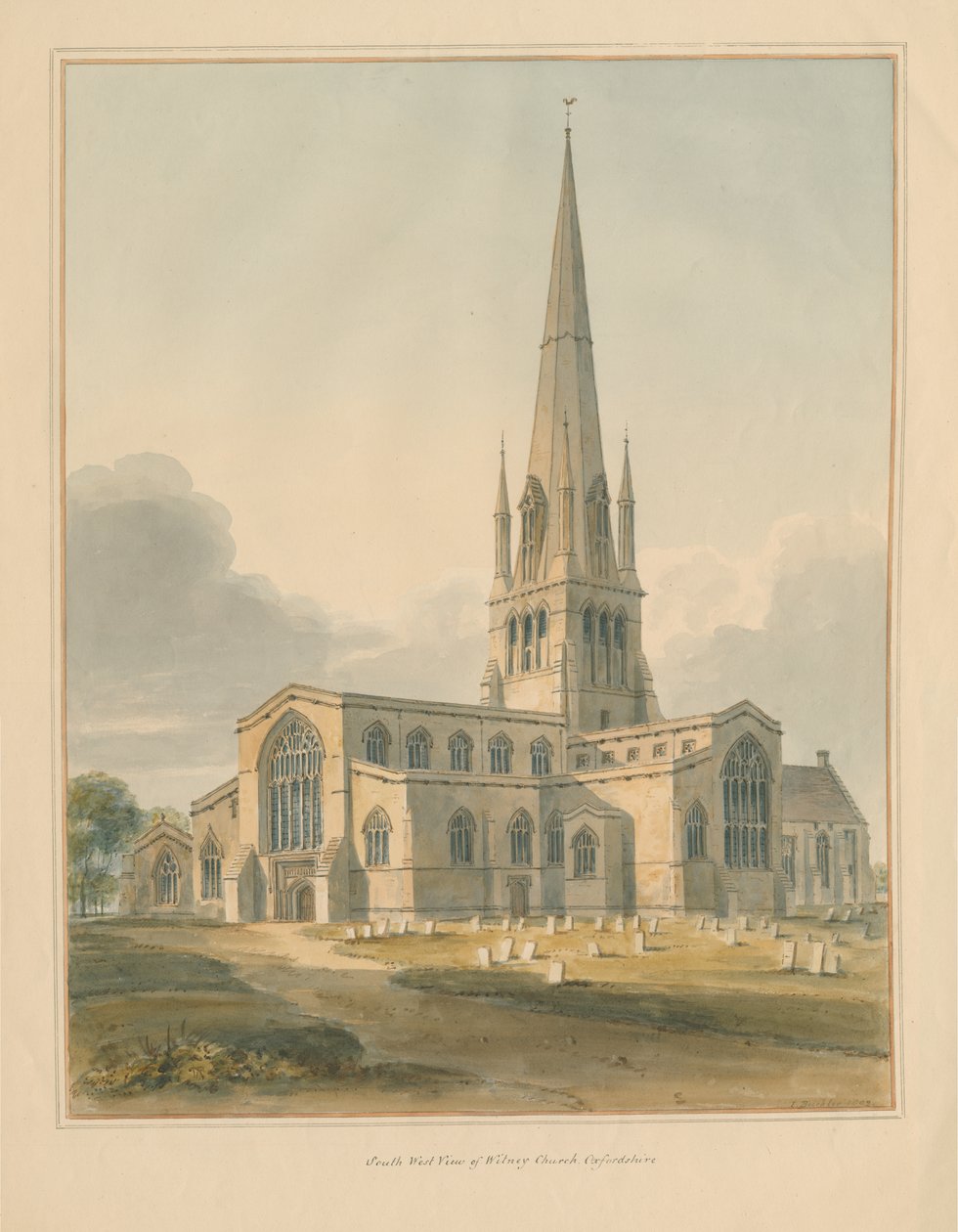 Oxfordshire - Witney Kerk door John Buckler