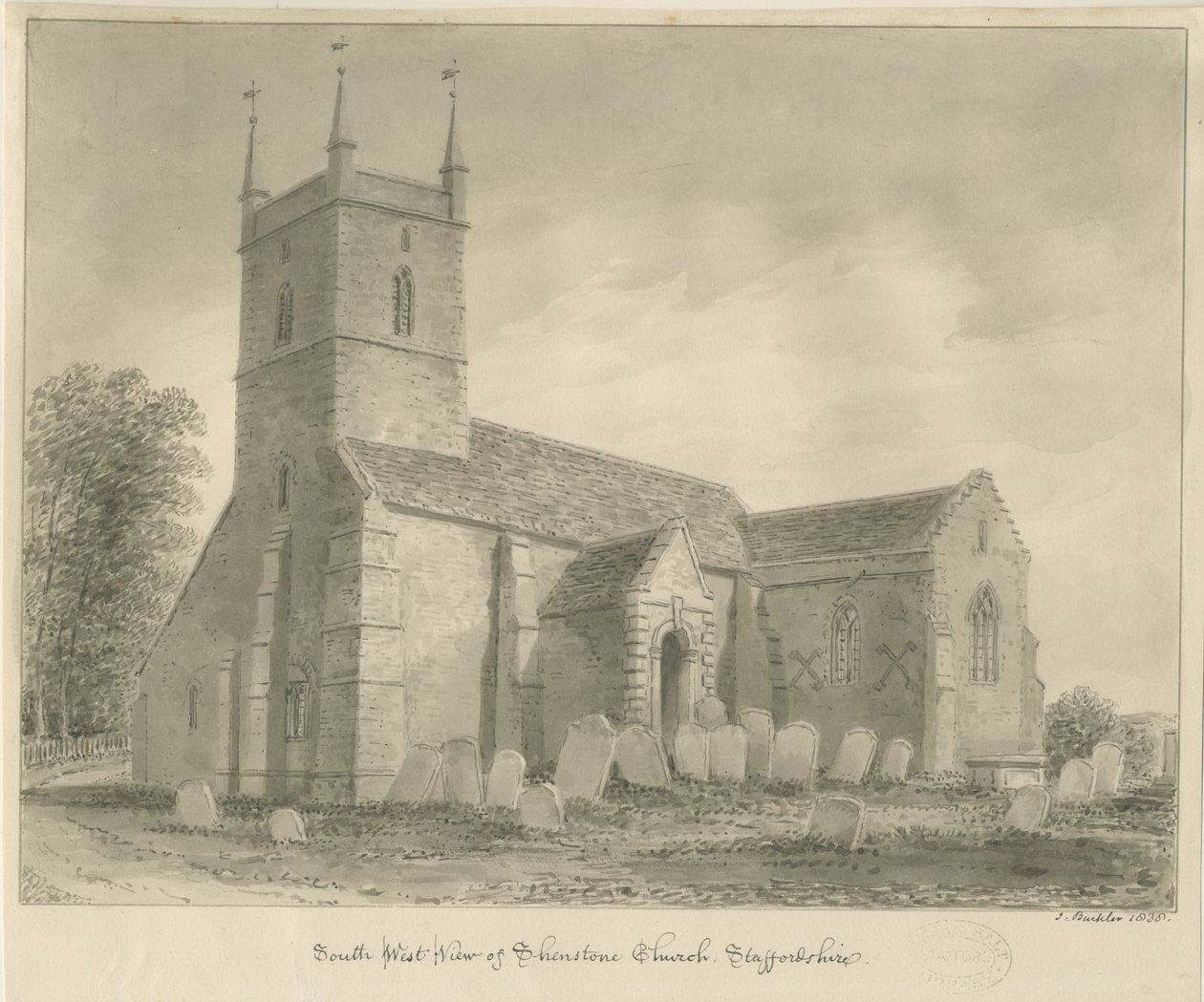 Shenstone Kerk door John Buckler