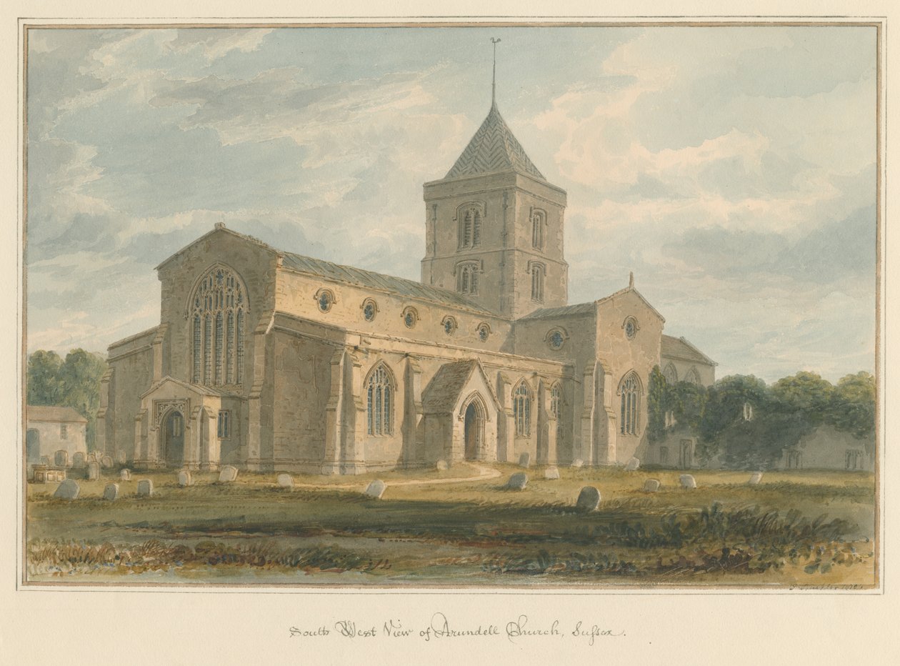 Sussex - Arundel Kerk, 1804 door John Buckler