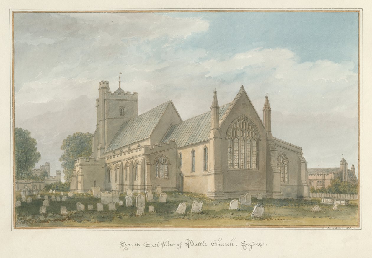 Sussex - Battle Kerk door John Buckler
