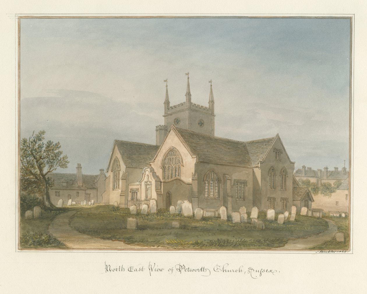 Sussex - Petworth Kerk, 1825 door John Buckler