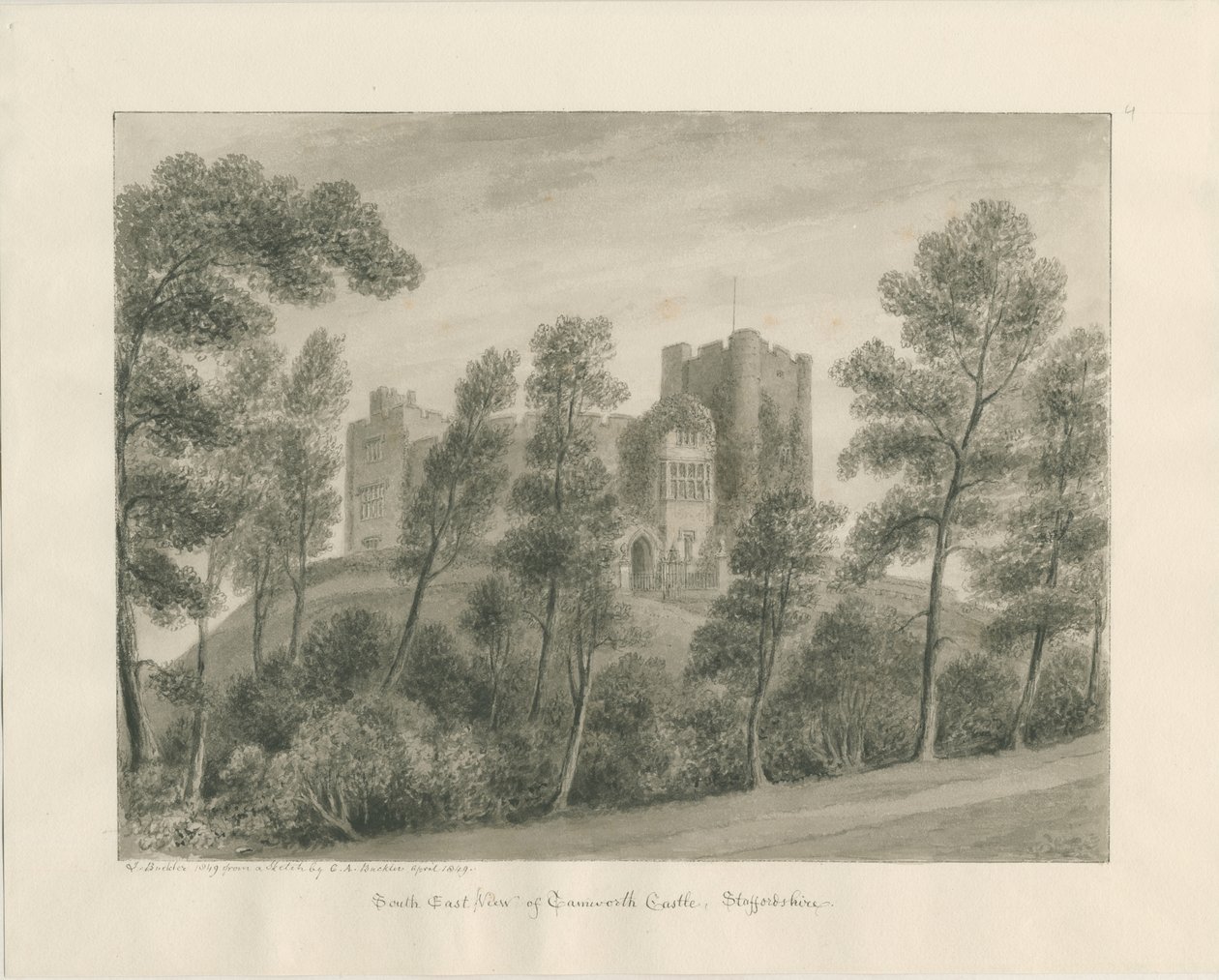 Tamworth Kasteel door John Buckler
