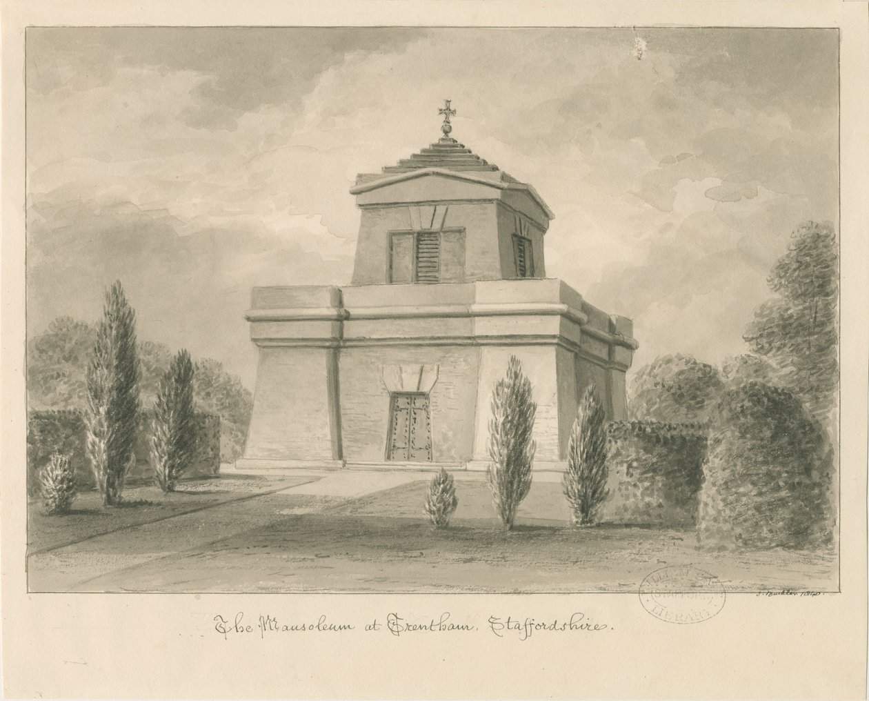 Trentham - Het Mausoleum door John Buckler