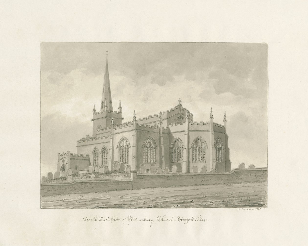 Wednesbury Kerk door John Buckler