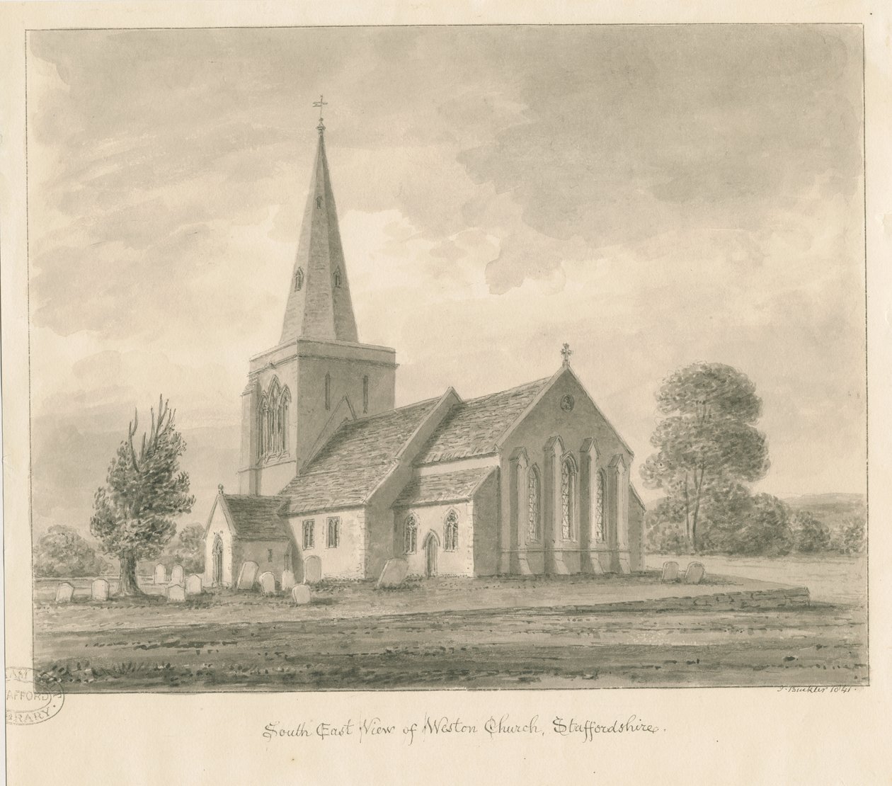Weston-on-Trent Kerk door John Buckler