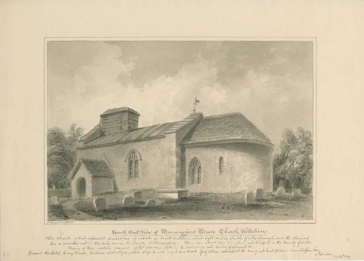 Wiltshire - Manningford Bruce Kerk, 1806 door John Buckler