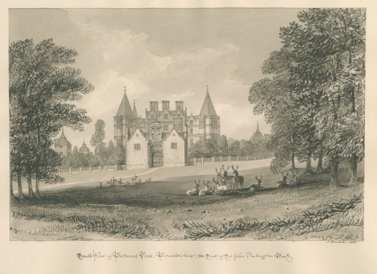 Worcestershire - Westwood Park, 1833 door John Buckler