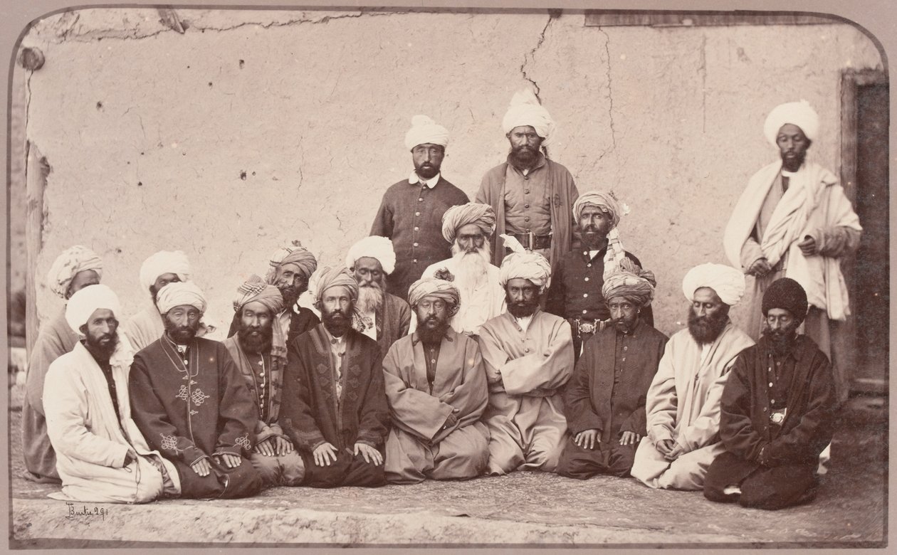 Sirdar Habeeboolah [sic] Gilzai en andere Khans, 1879 door John Burke
