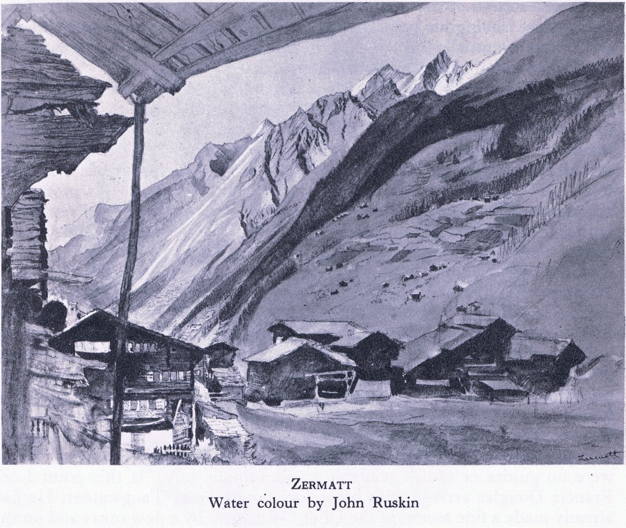Zermatt, uit British Adventure gepubliceerd door Collins, 1947 door John Bushin