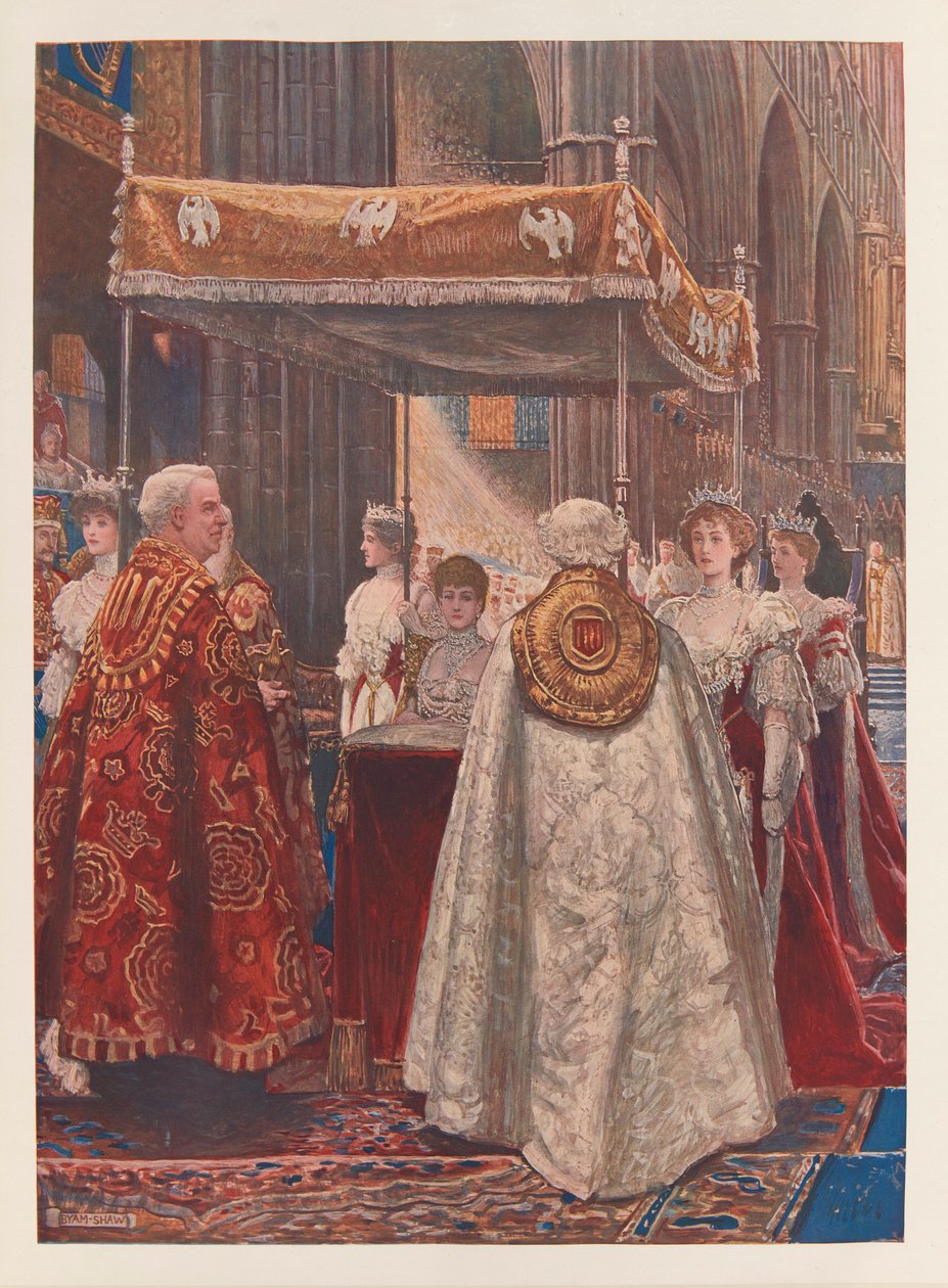De zalving van koningin Alexandra door John Byam Liston Shaw