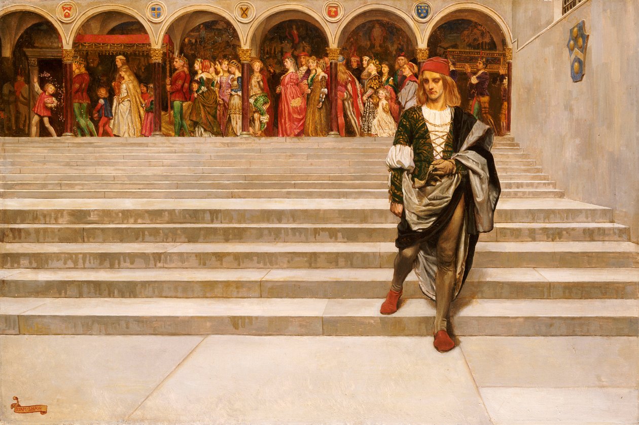 Dit is een Hart waar de Koningin op Leunde door John Byam Liston Shaw