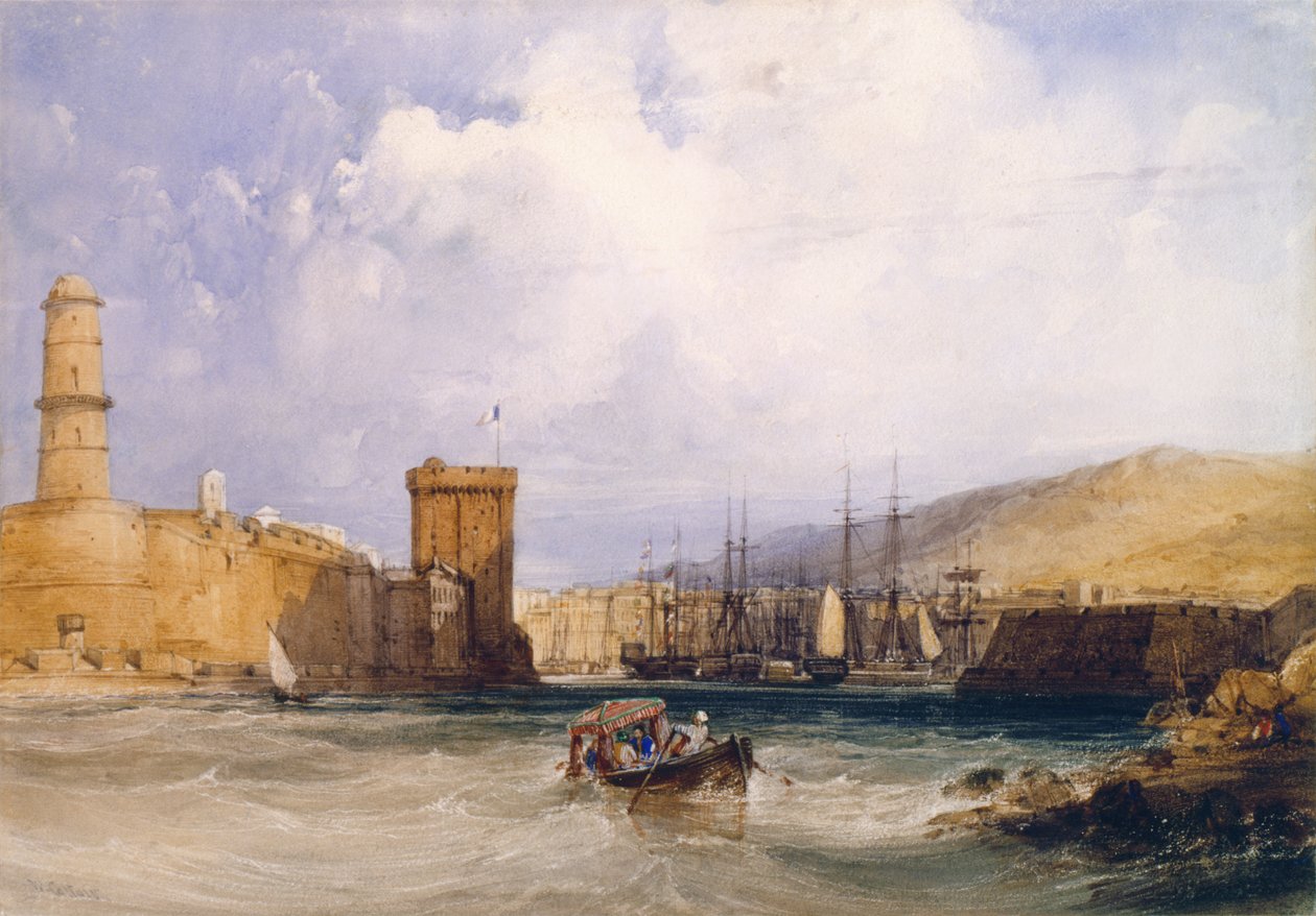 De Ingang van de Haven van Marseille door John Callow