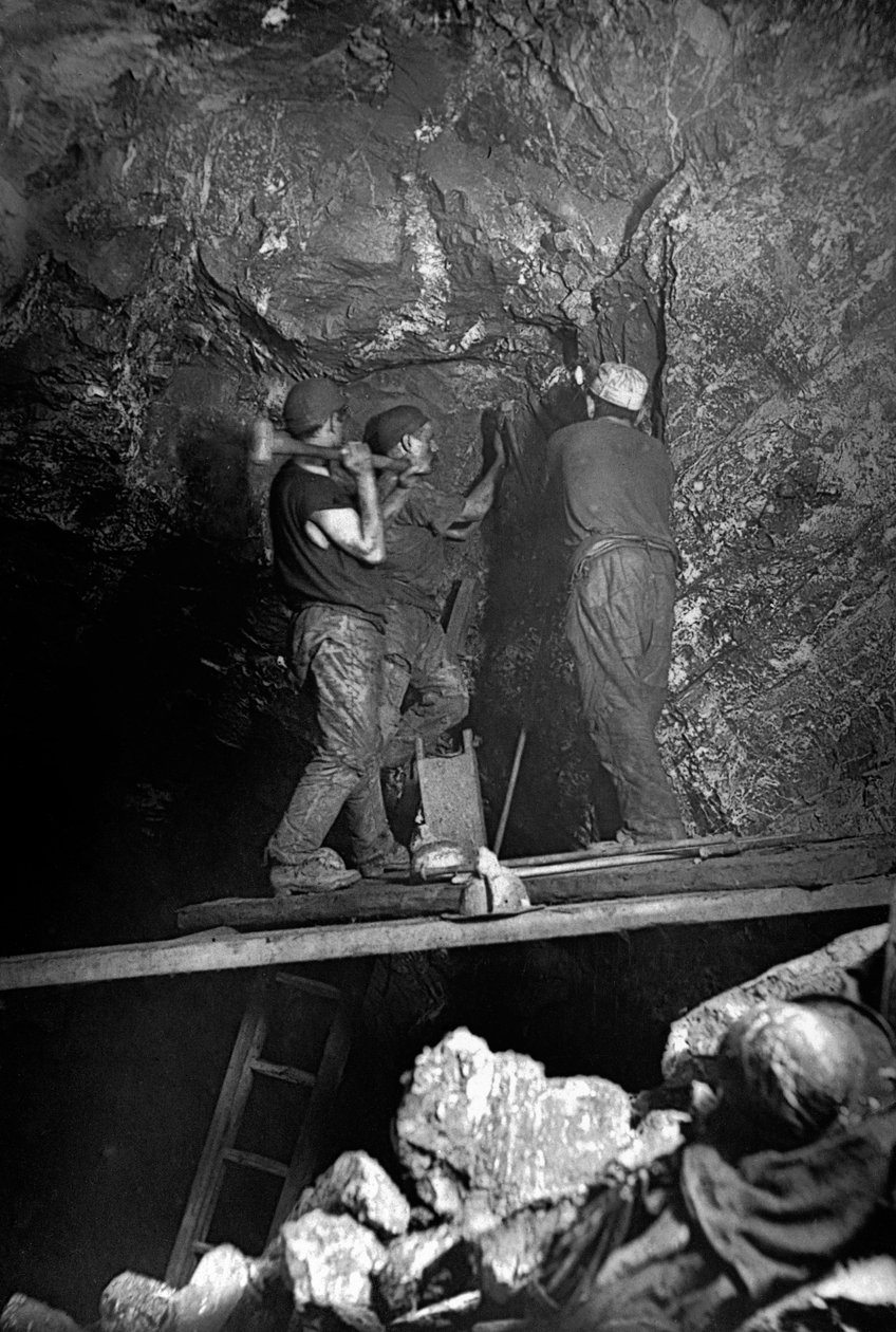 Ondergrondse mijnbouw, Colcauth, Cornwall door John Charles Burrow