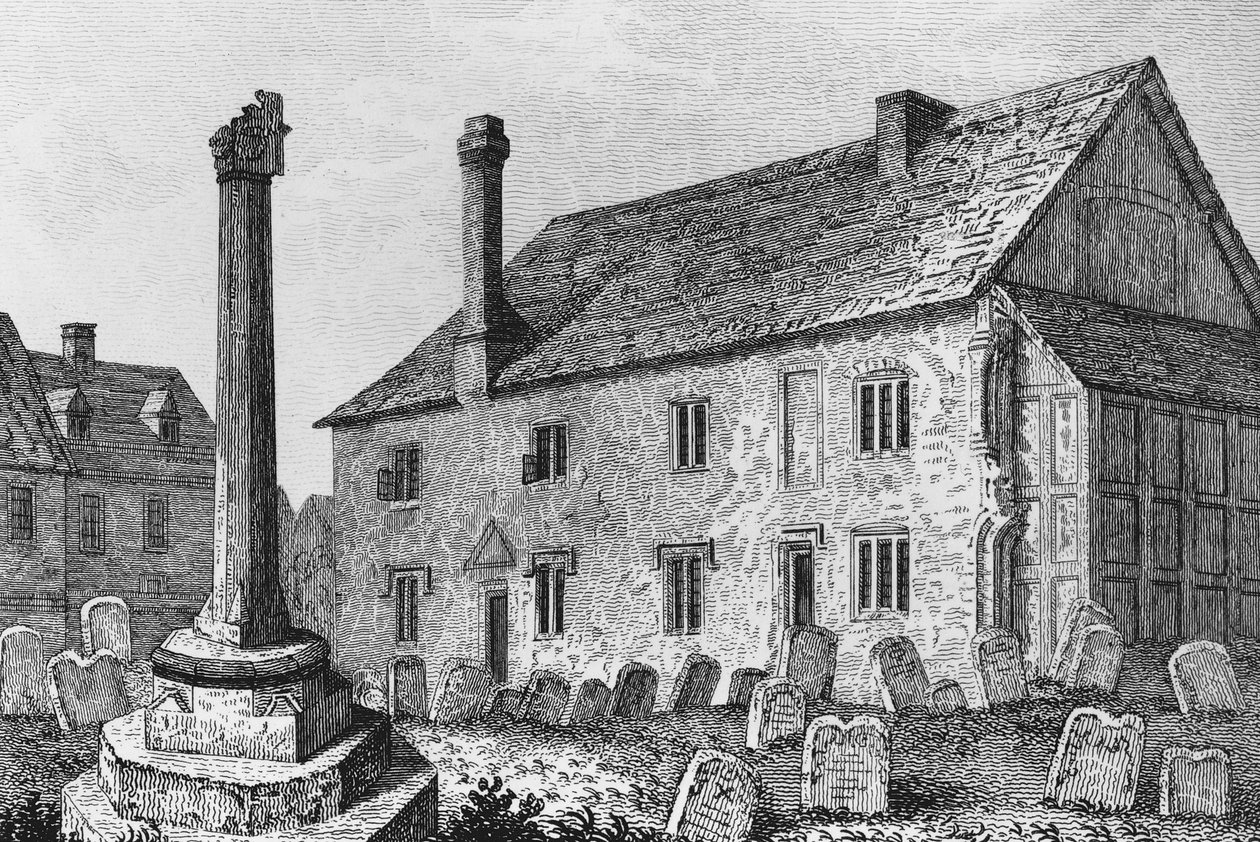 Grammar School in Dorchester, Oxfordshire door John Chessell Buckler