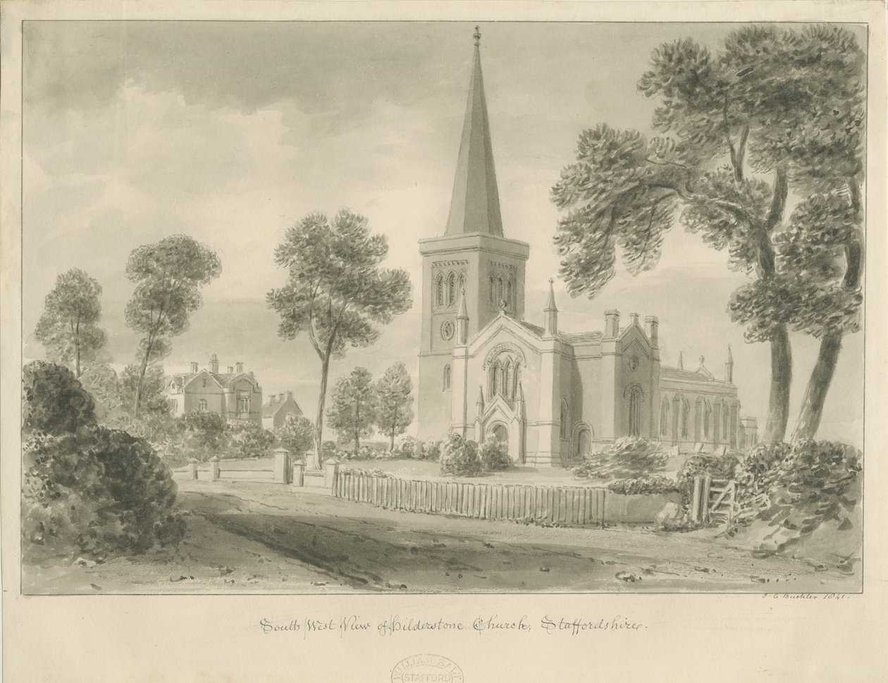 Hilderstone Kerk door John Chessell Buckler