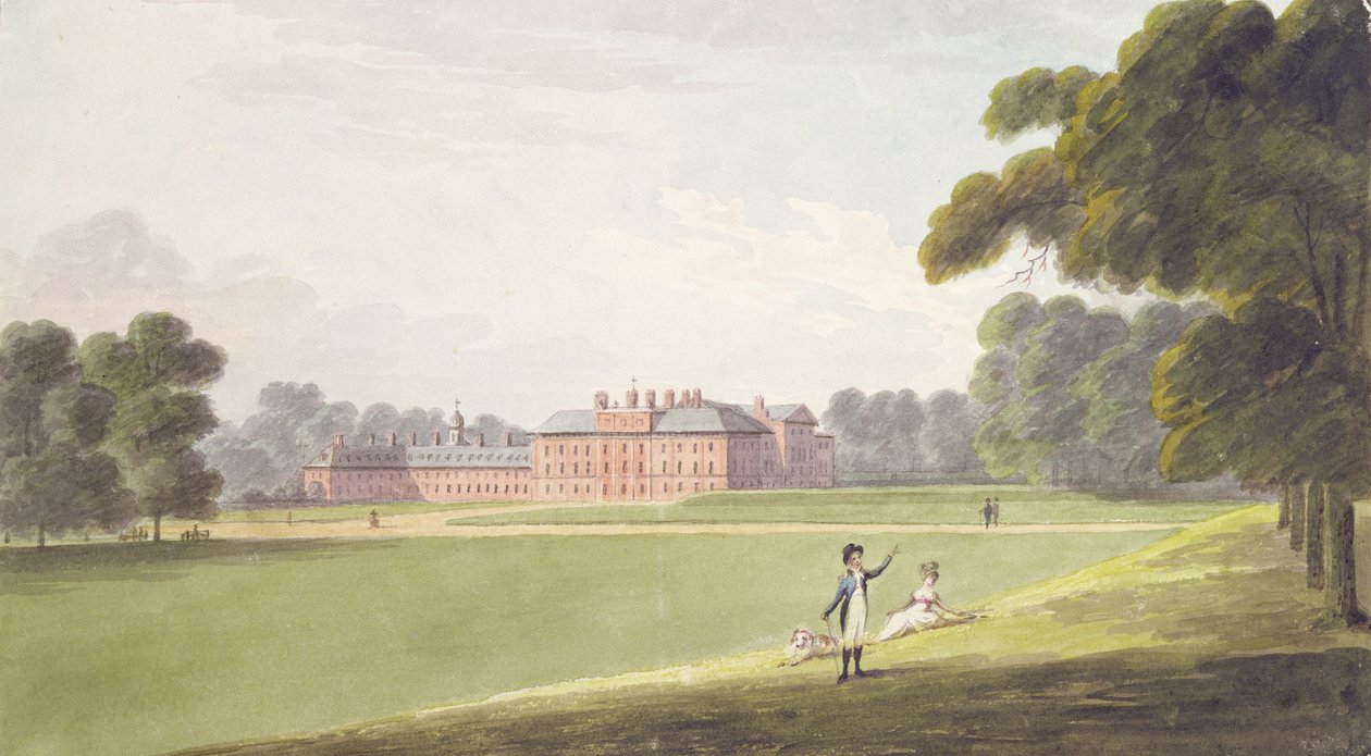 Kensington Paleis door John Chessell Buckler