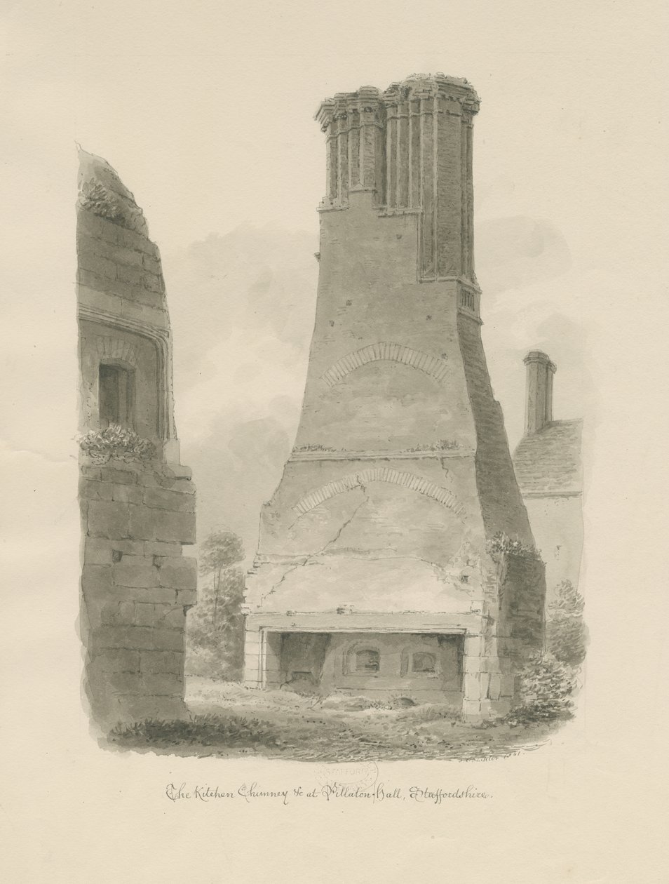 Pillaton Hal - Keukenschouw door John Chessell Buckler