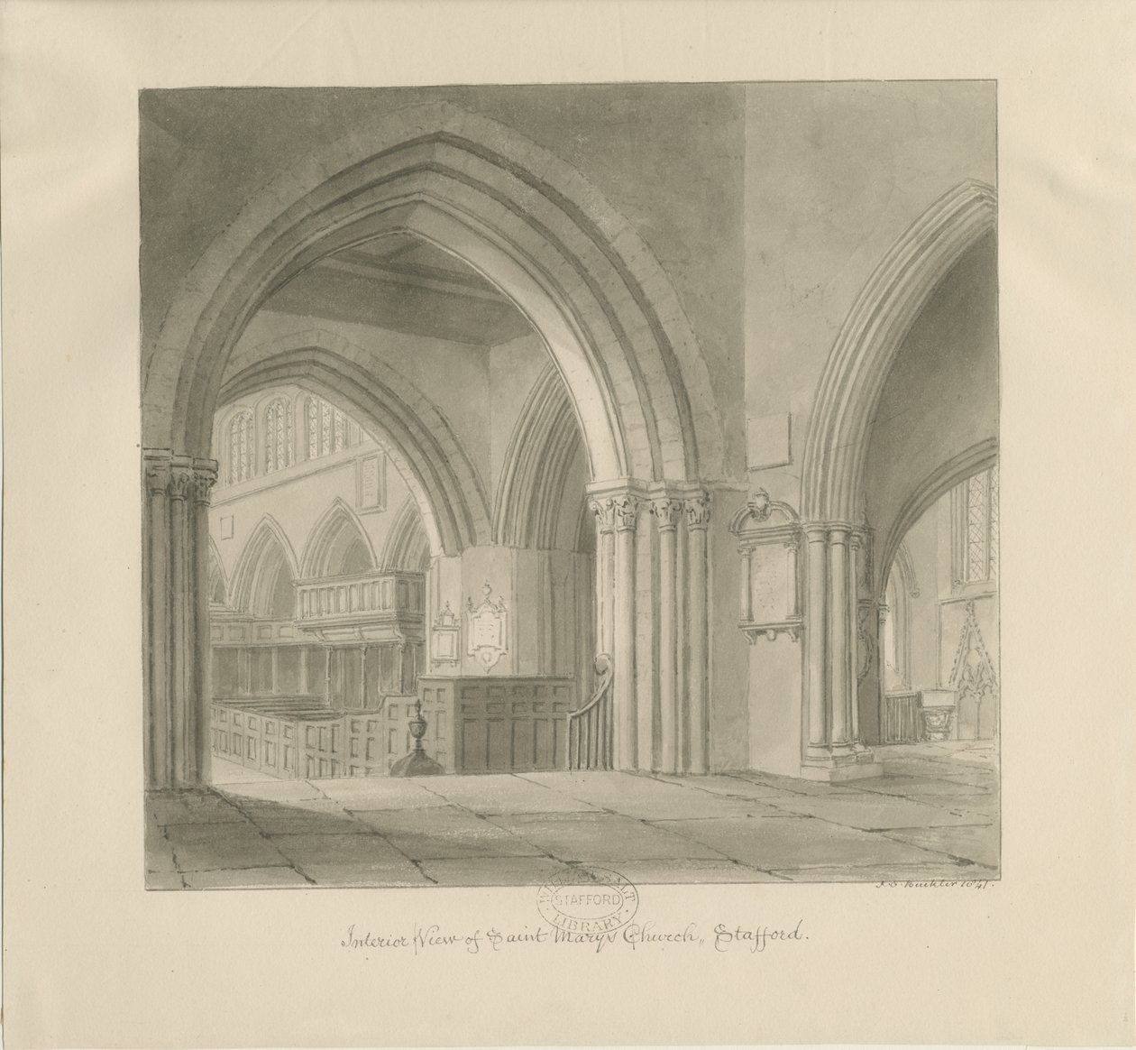 Stafford - Interieur van de St. Mary