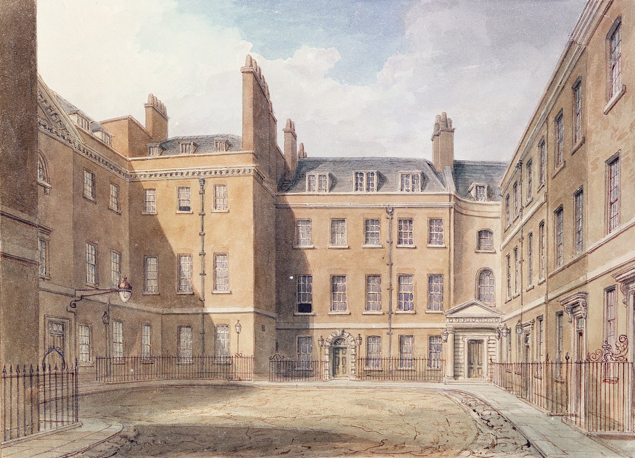 Uitzicht op Downing Street, Westminster door John Chessell Buckler