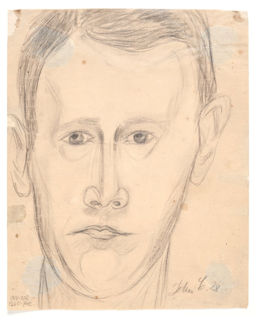 Zelfportret en face door John Christensen