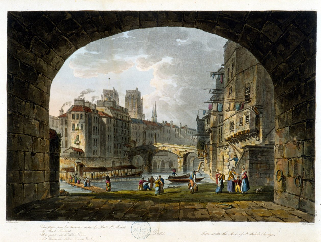Parijs: Pont de Chatelet en Hotel Dieu (in 