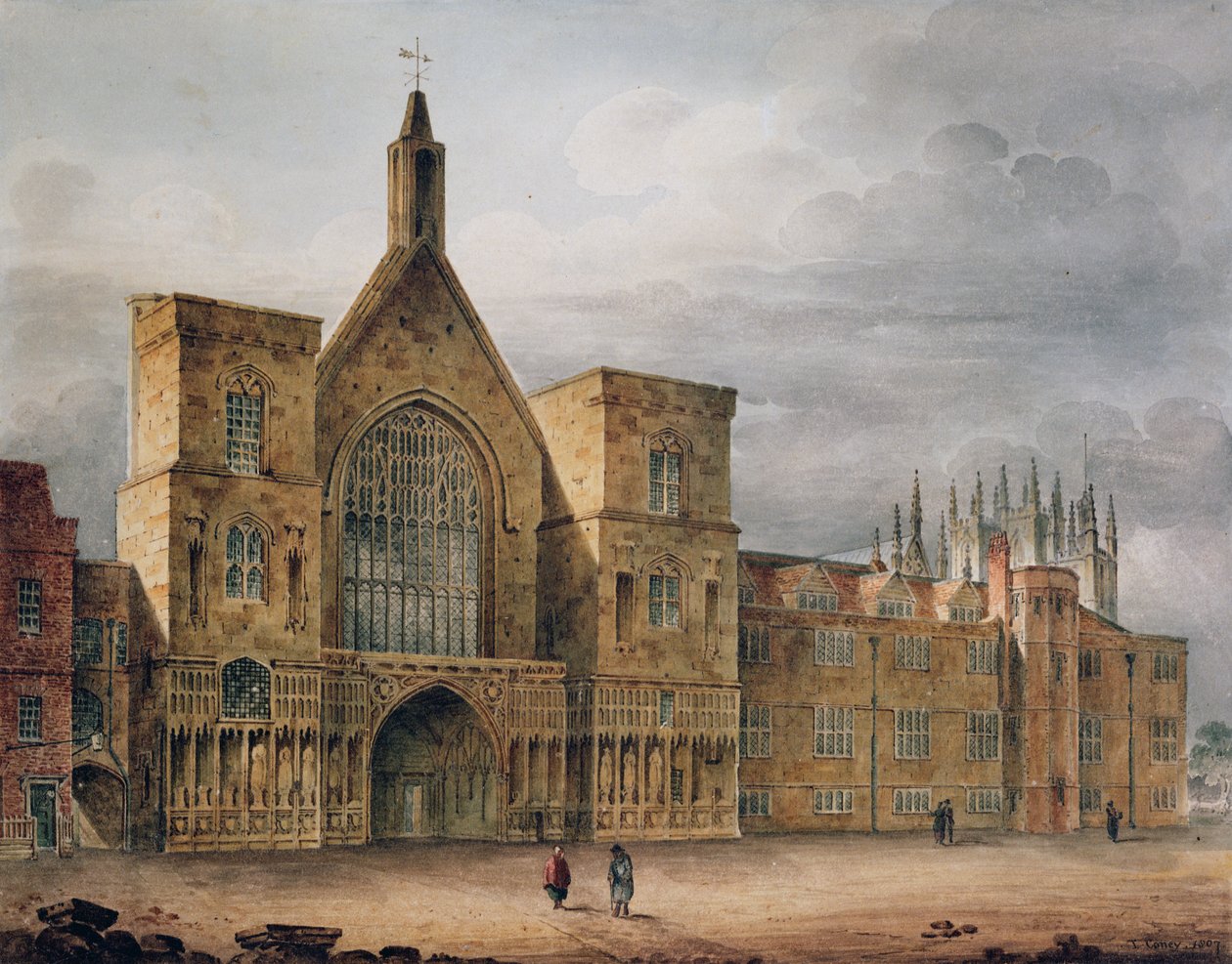 Ingang van Westminster Hall, 1807 door John Coney