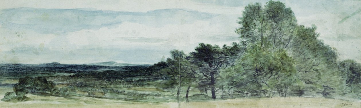 Een Uitzicht op Hursley, Hampshire, 1804 door John Constable