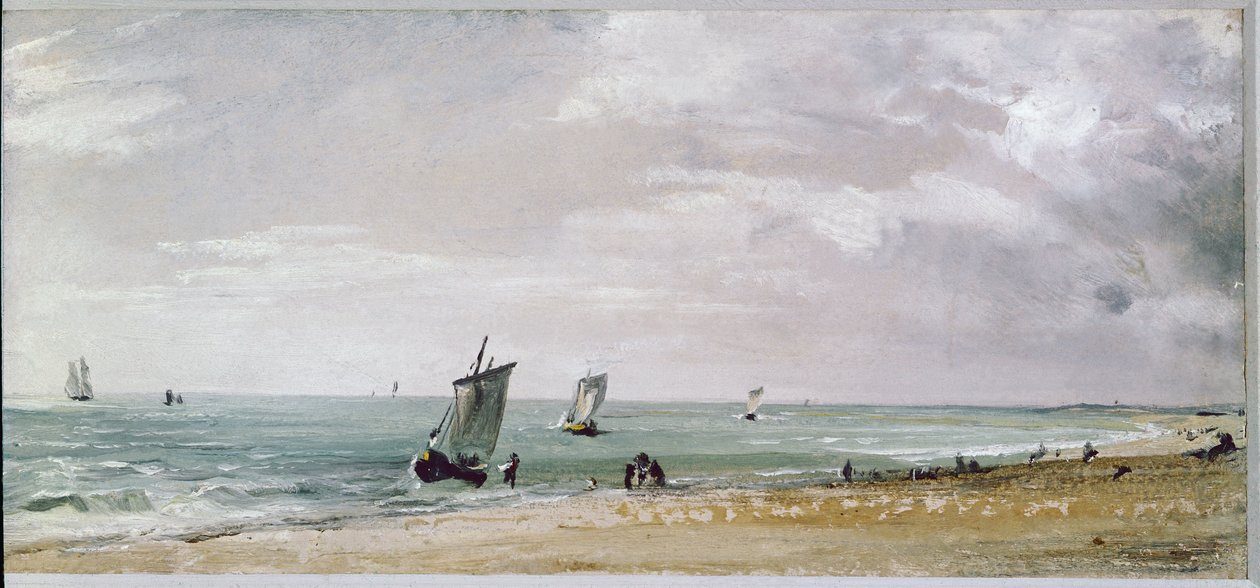 Strand van Brighton door John Constable