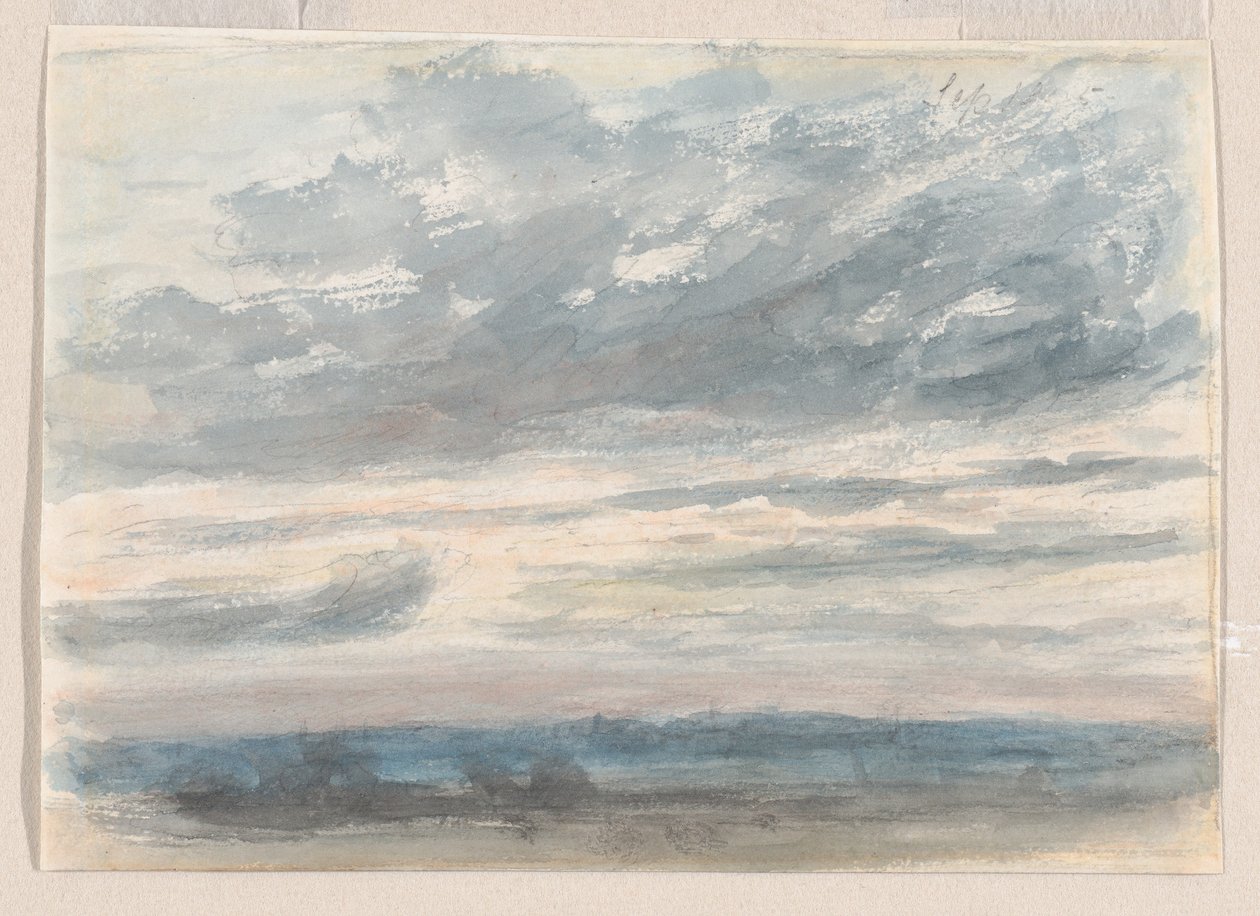 Wolkenstudie door John Constable