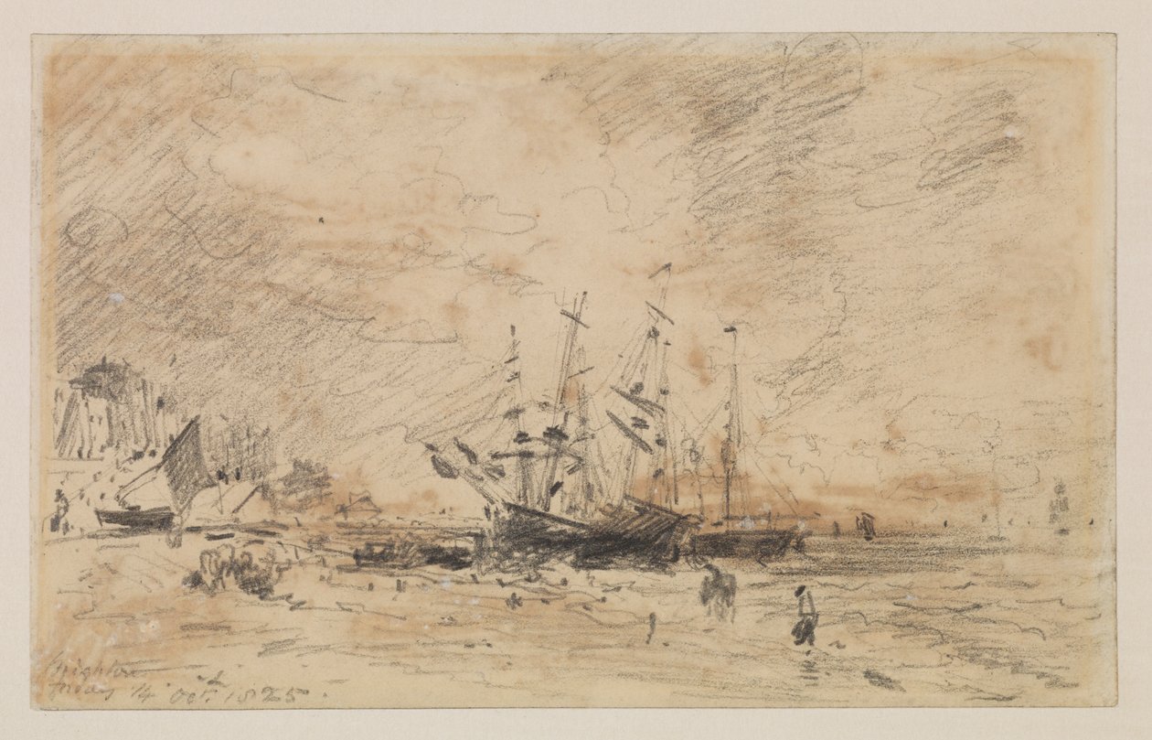 Kolenbranders op het strand van Brighton, 14 oktober 1825 door John Constable