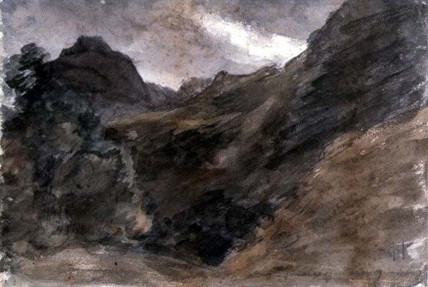 Eagle Crag, Borrowdale, 1806 door John Constable