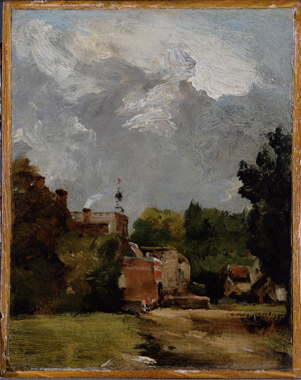 East Bergholt Church vanaf Church Street door John Constable