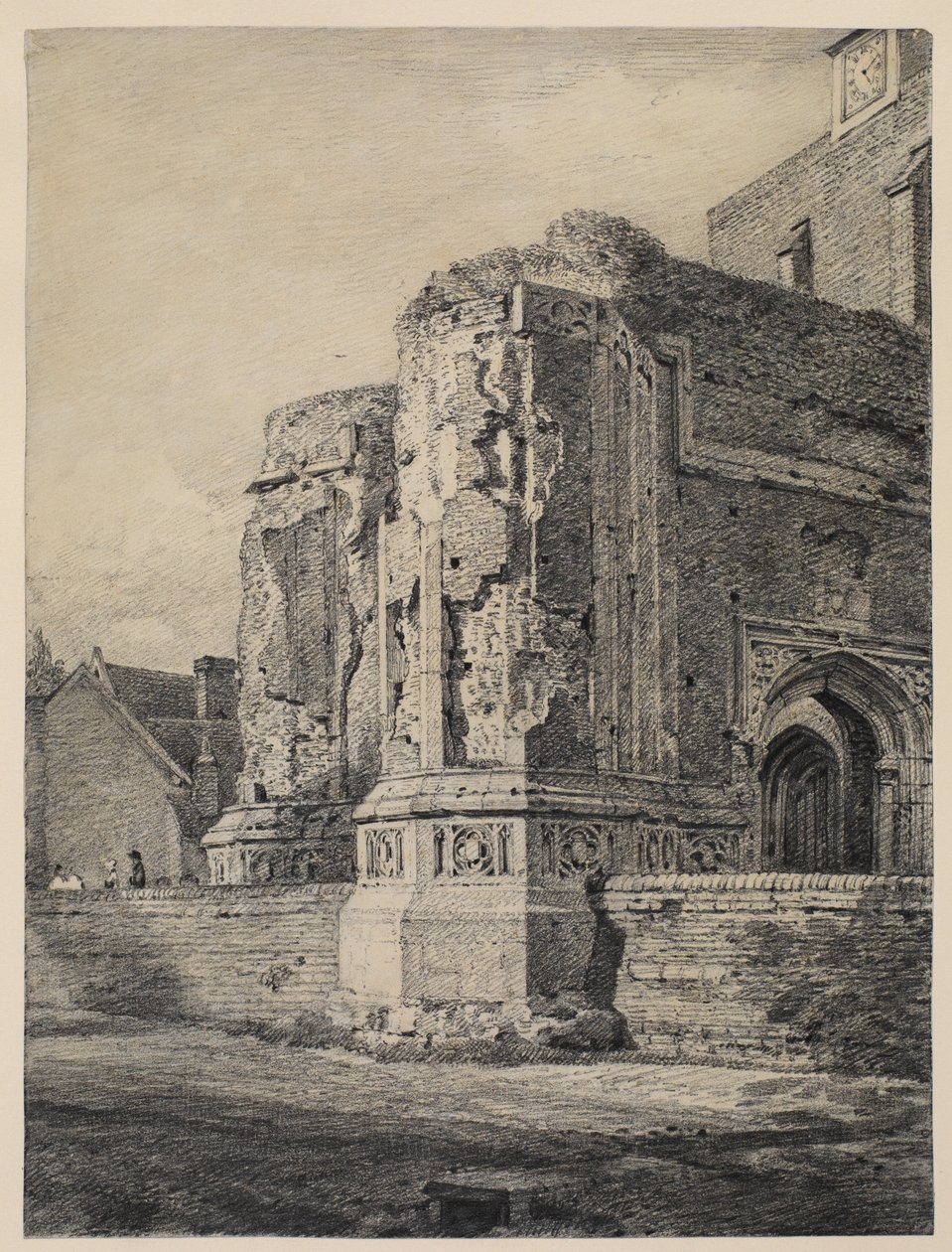 Kerk van East Bergholt, vanuit het zuidwesten, c.1815-17 door John Constable