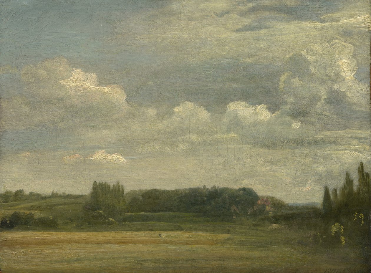 East Bergholt Common, Uitzicht richting de Pastorie, 18 augustus 1813 door John Constable