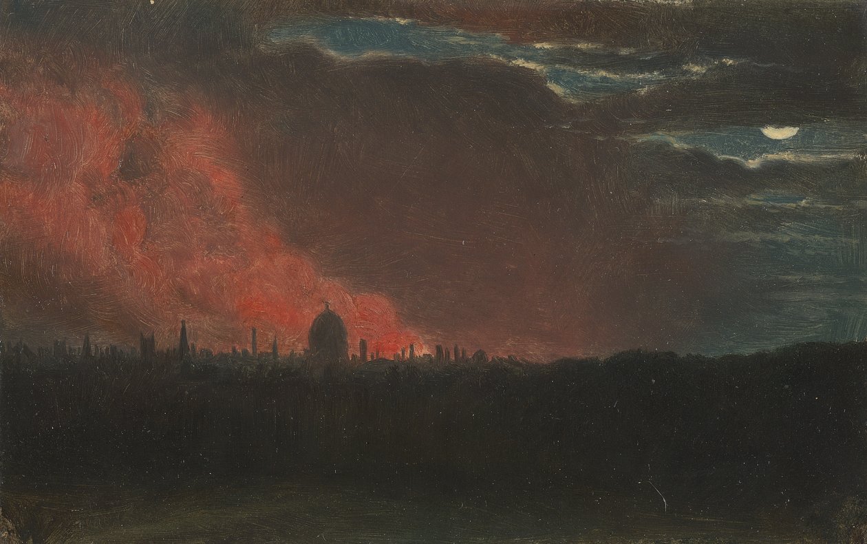 Brand in Londen, Gezien vanaf Hampstead door John Constable